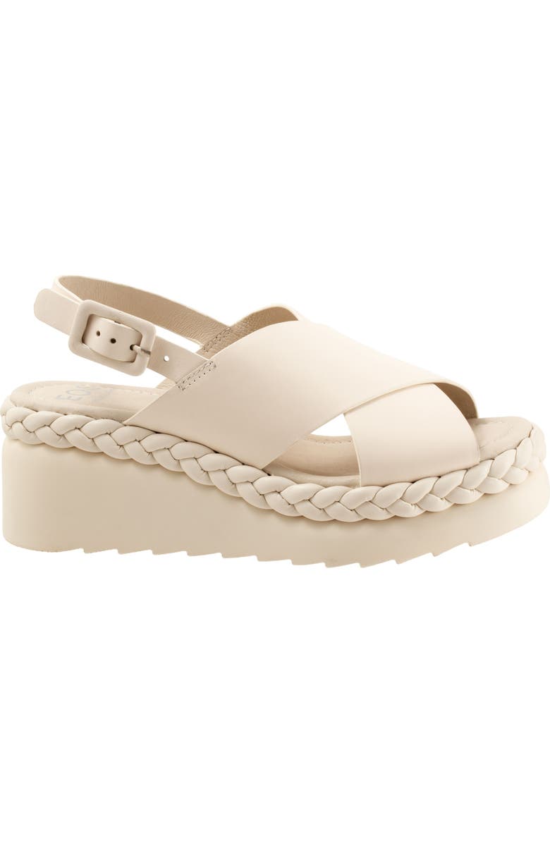EOS FOOTWEAR Melia Platform Wedge Sandal, Alternate, color, Bone