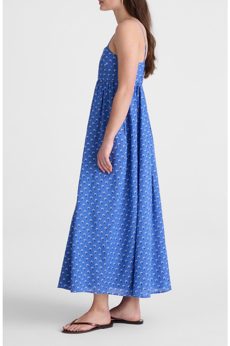 Empire Waist Midi Dress, Alternate, color, RETRO BLUE