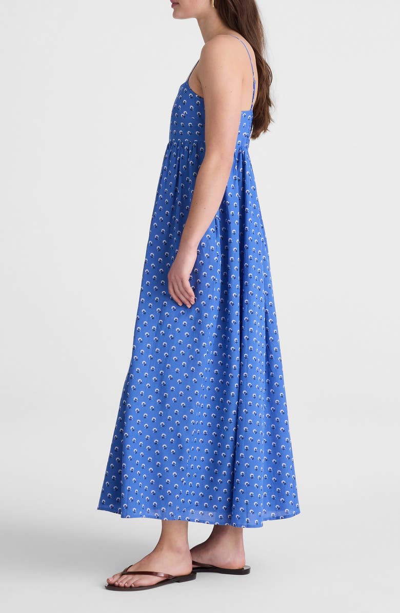 Madewell Empire Waist Midi Dress, Alternate, color, Retro Blue