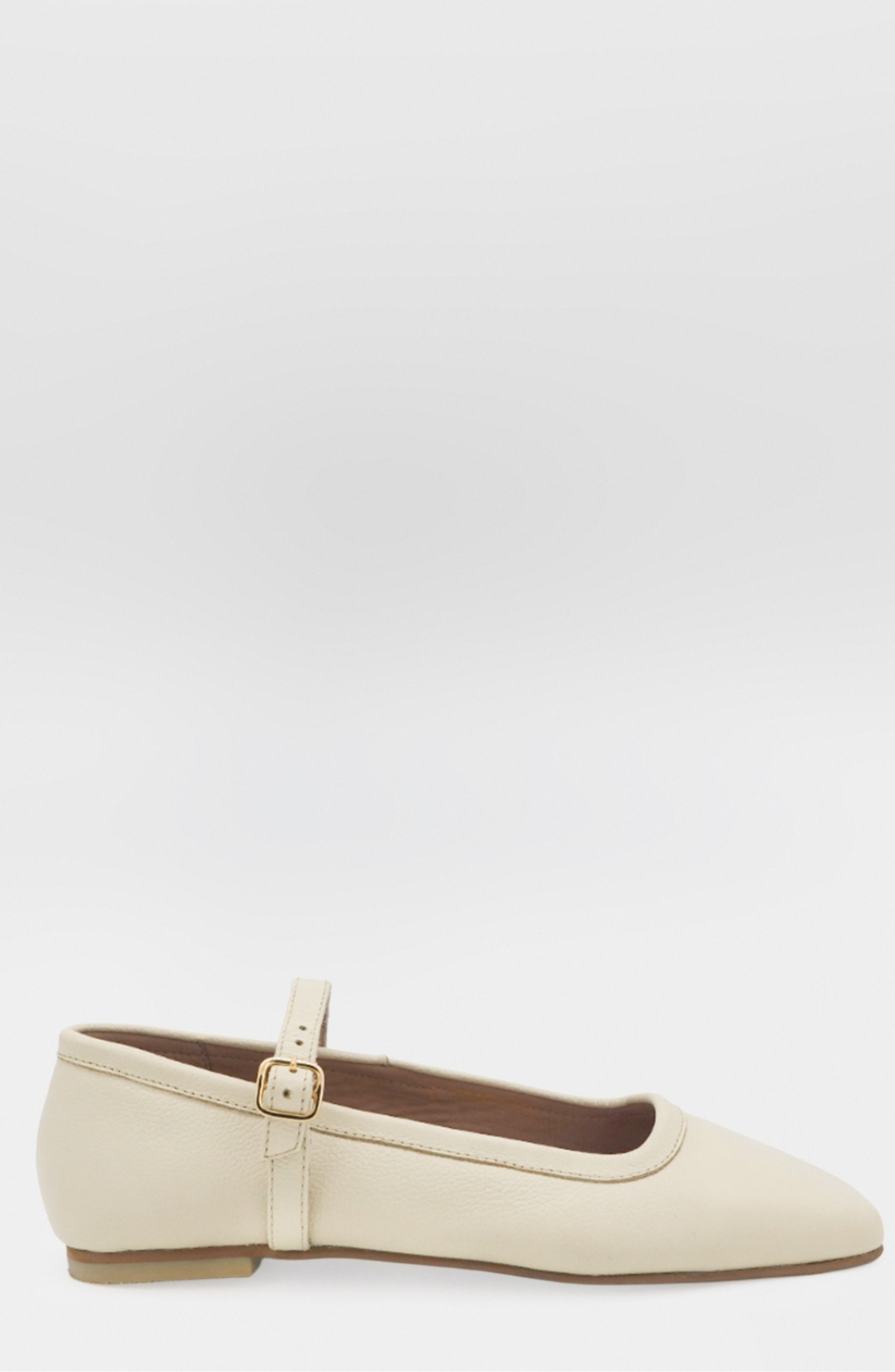 Eterna Mary Jane Ballet Flat, Alternate, color, Ivory