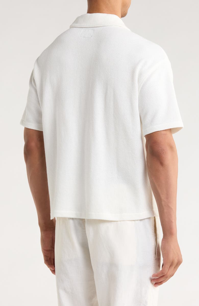 PacSun Stone Short Sleeve Button-Up Shirt, Alternate, color, Cream