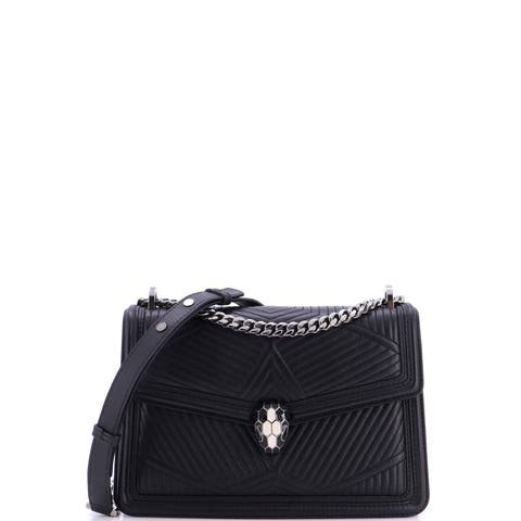 Serpenti Forever Shoulder Bag Quilted Leather Small