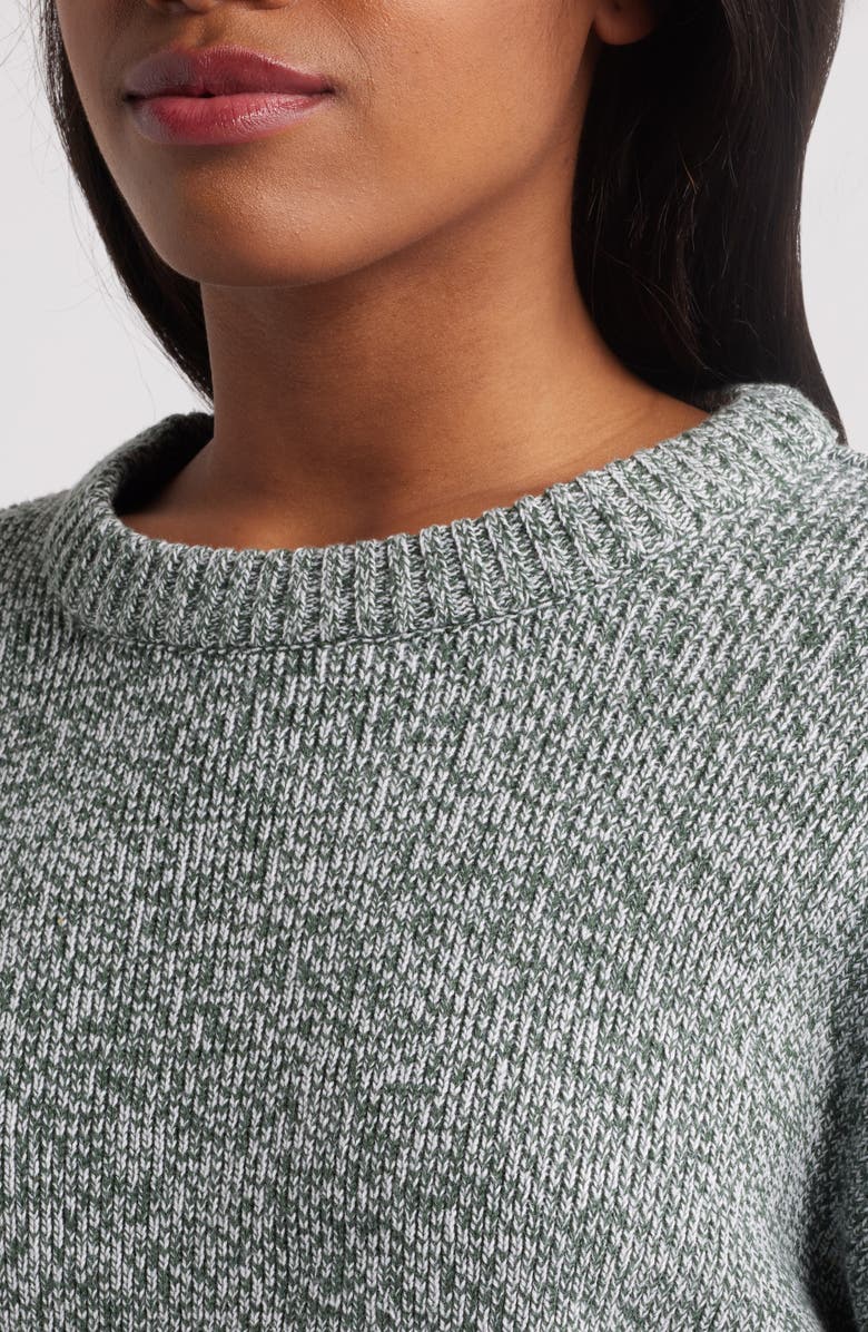 PacSun Micah Marled Crop Cotton Blend Rib Sweater, Alternate, color,