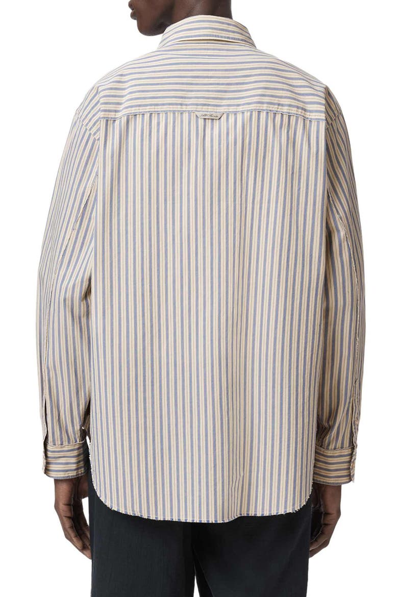 Roma Stripe Button Front Shirt, Alternate, color, SHERBERT YELLOW