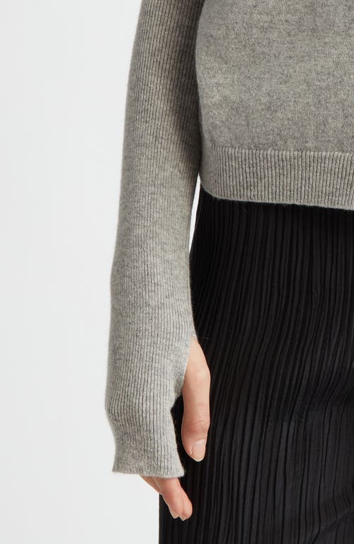 Shop Bite Studios Cashmere Rib Cardigan In Grey Melange