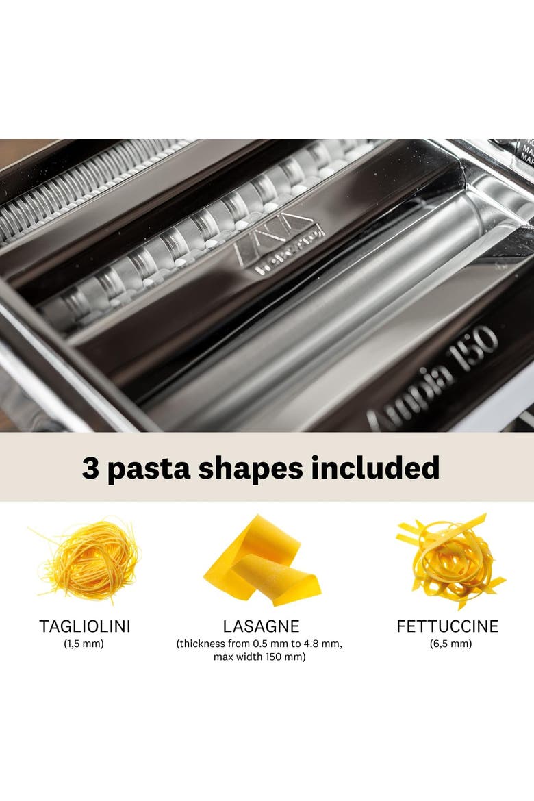 Atlas Ampia 150 Pasta Machine, Made In Italy, Silver, Alternate, color, Silver