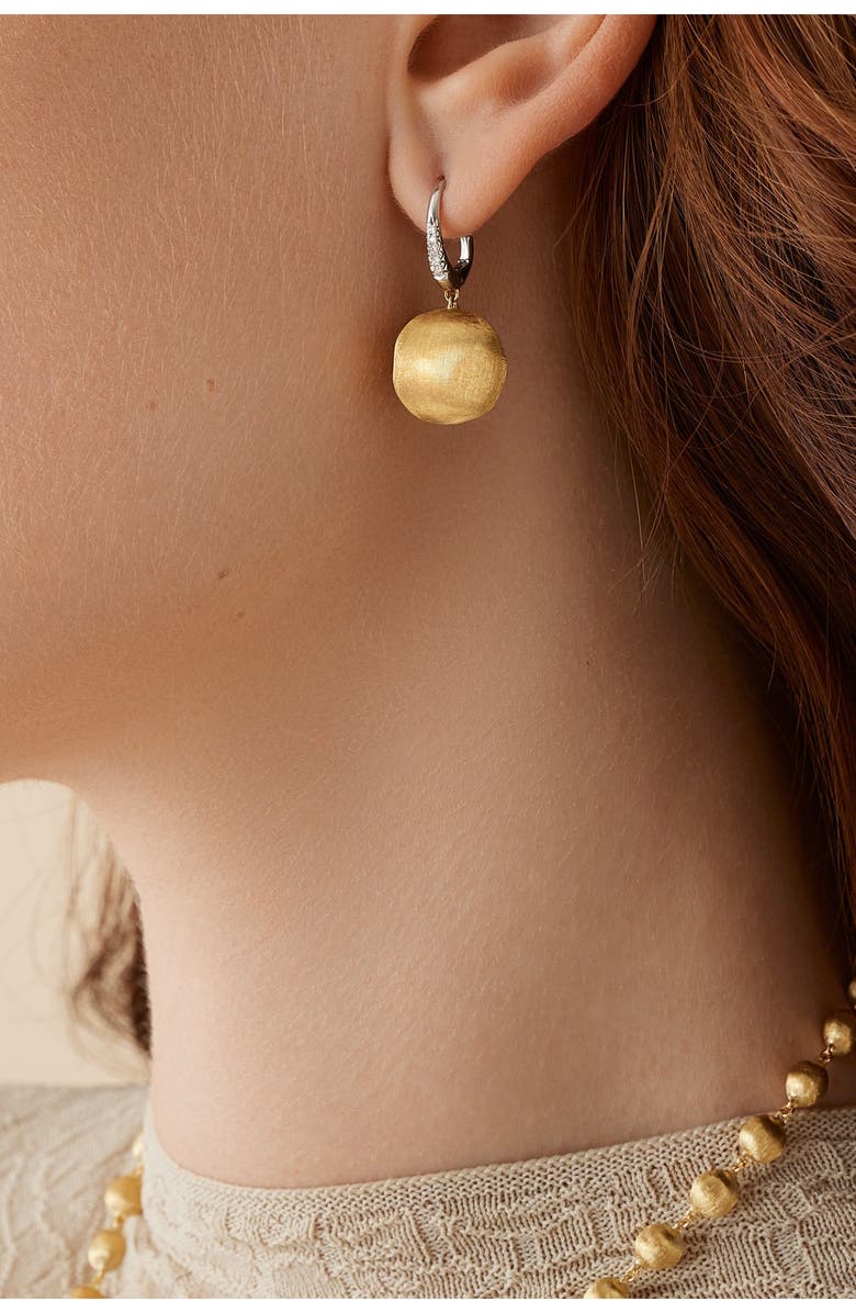 Marco Bicego 18K Gold & Diamond Drop Earrings, Alternate, color, 18K Yellow Gold