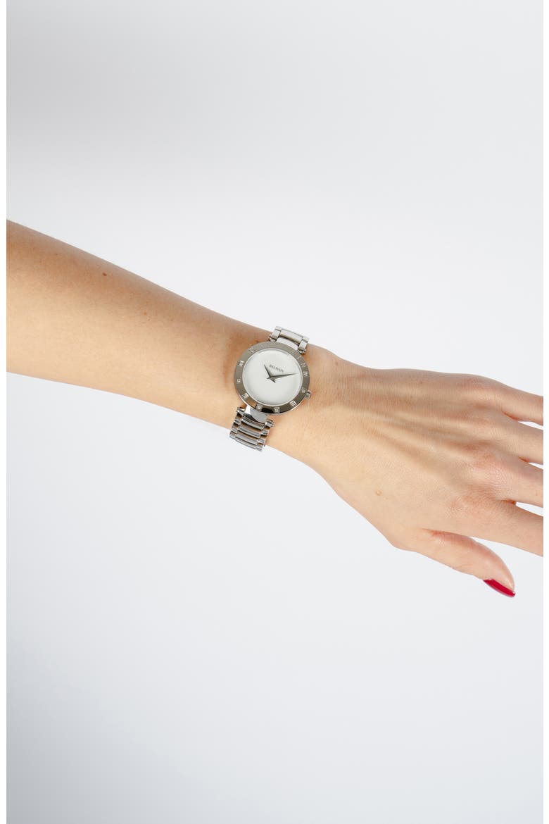 Bijou Diamond Bracelet Watch, 33mm, Alternate, color, SILVER/WHITE