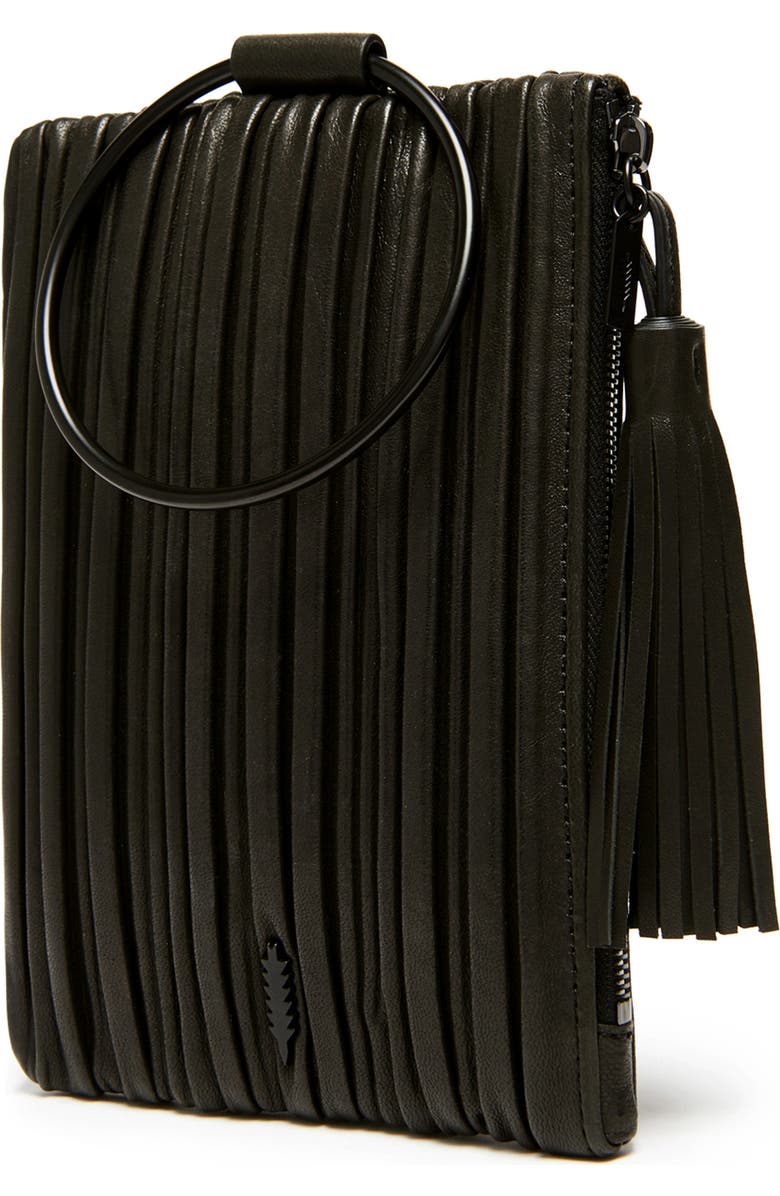 Thacker Nolita Pleated Leather Clutch, Alternate, color,