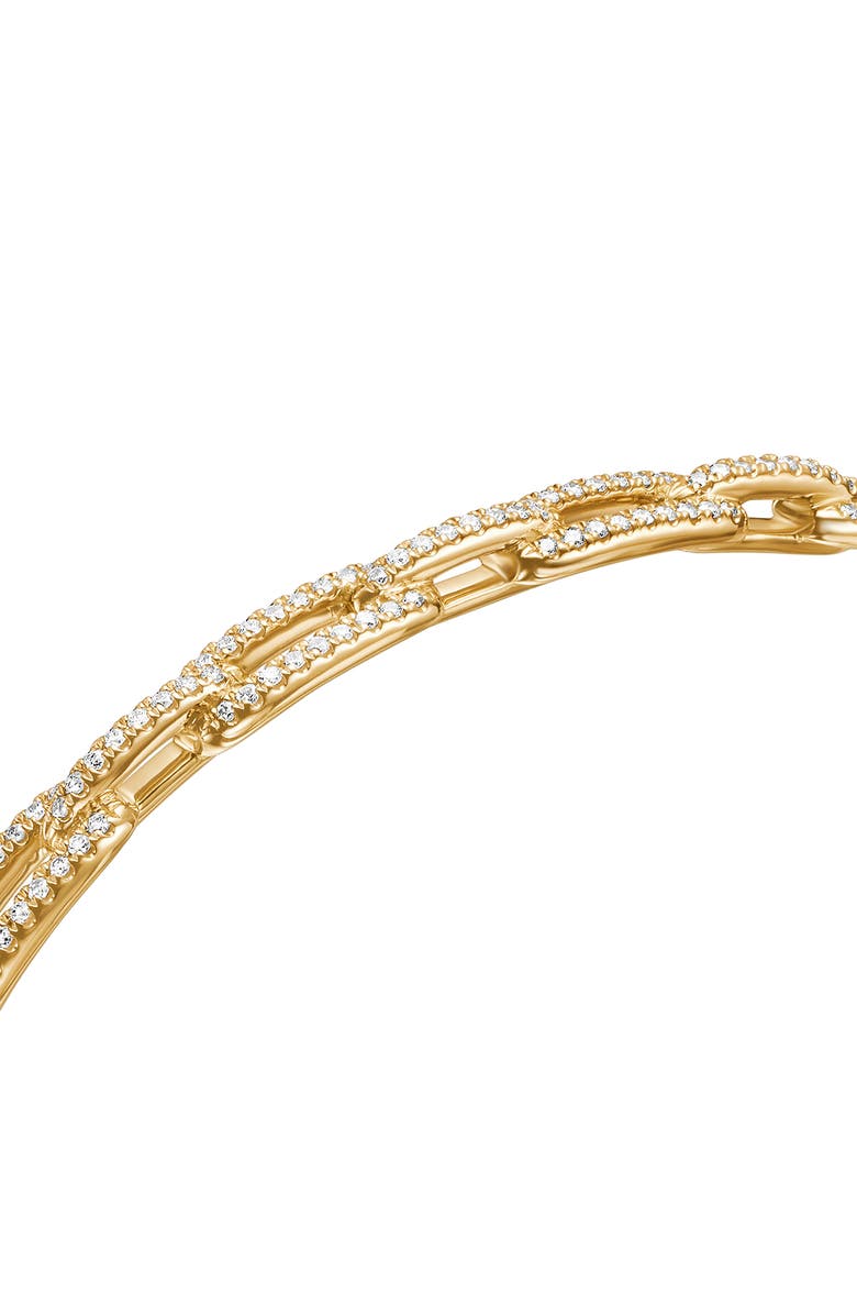 David Yurman Stax 18K Gold Chain Link Bracelet with Diamonds, Alternate, color, Yellow Gold