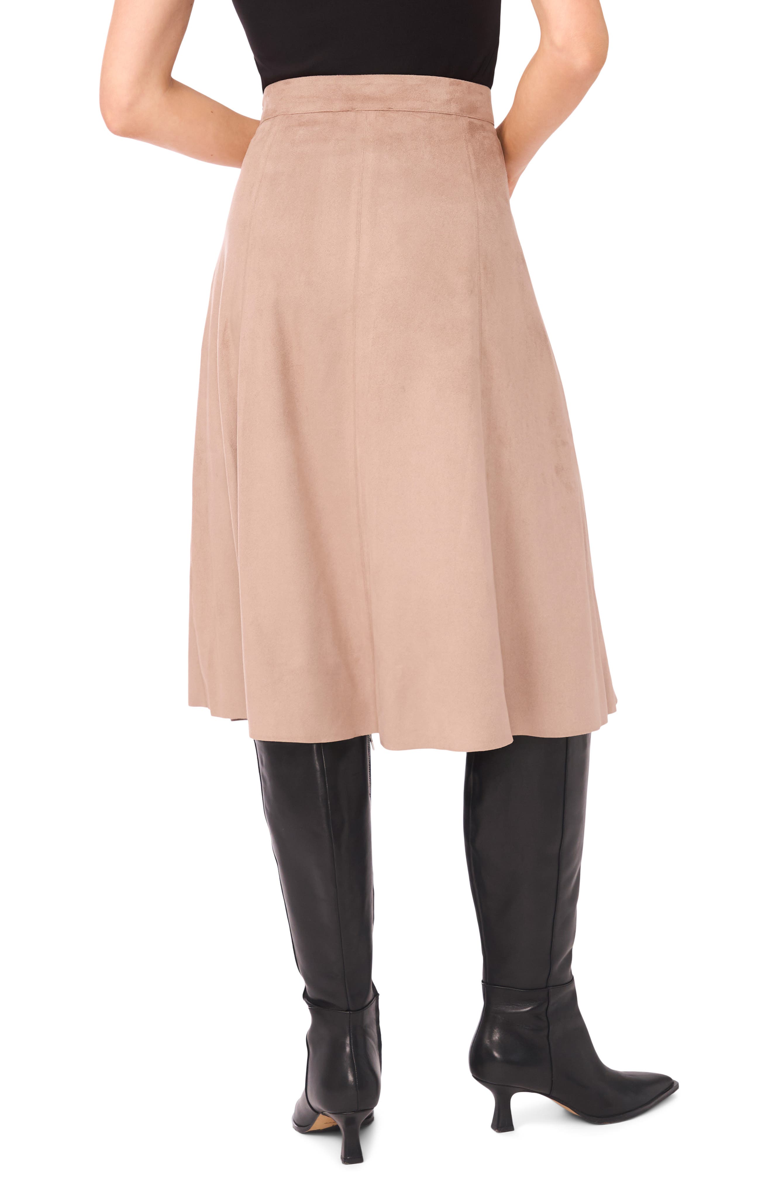 Paneled A-Line Midi Skirt - image 2