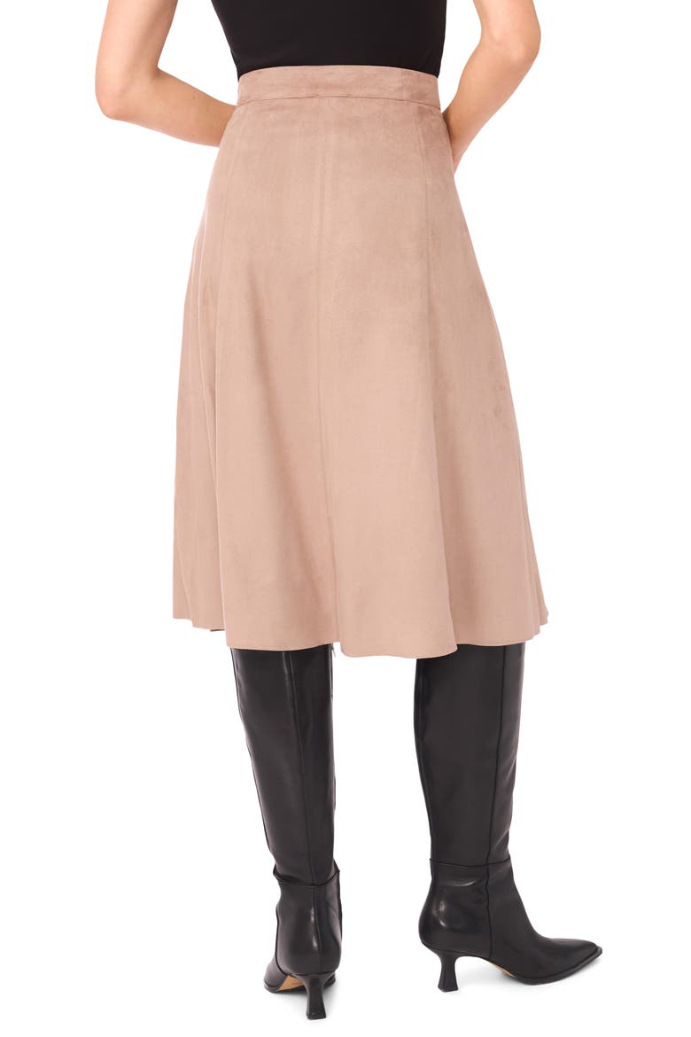 Paneled A-Line Midi Skirt, Alternate, color, MOCHA MERINGUE