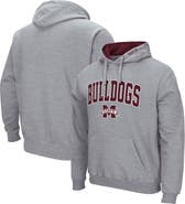 COLOSSEUM Men's Colosseum Heather Gray Mississippi State Bulldogs Arch & Logo 3.0 Pullover Hoodie