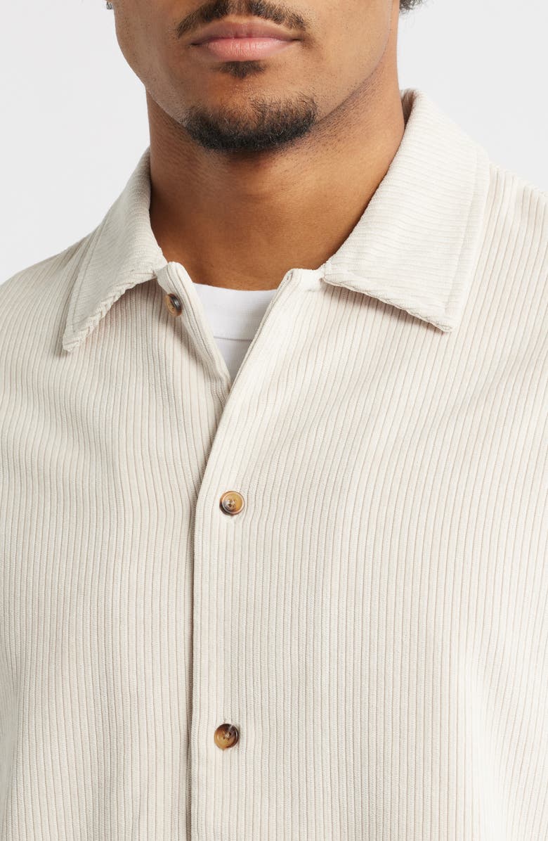RIZORT Roger Rib Button-Up Shirt Jacket, Alternate, color, Cream