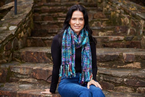 Feelgoodz Artisan Woven Stella 100% Recycled Acrylic Multi Colored Winter Scarf In Multi