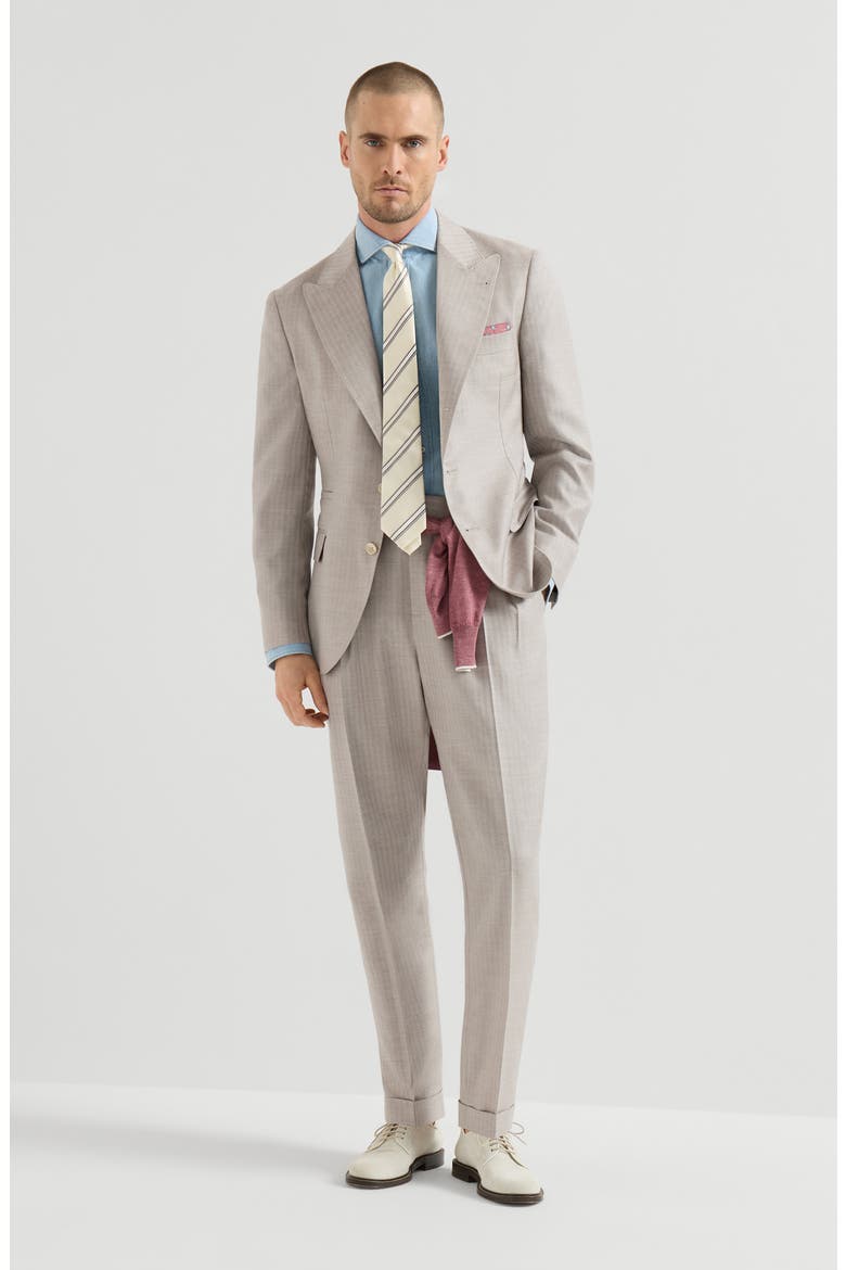 Chevron deconstructed blazer, Alternate, color, Light Grey