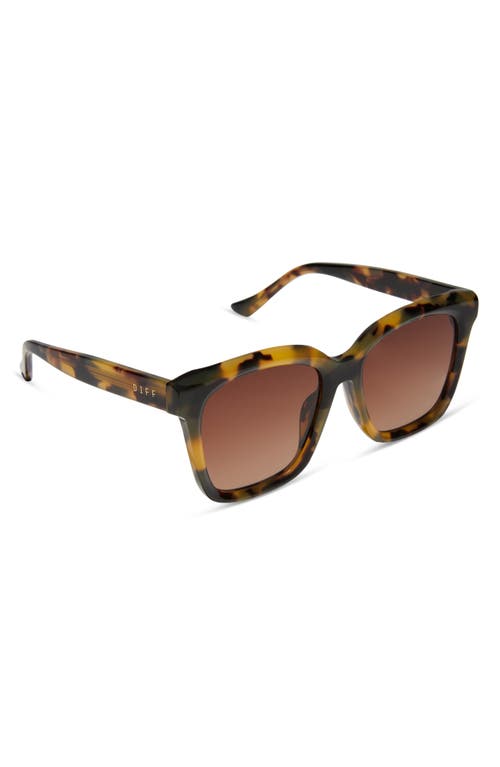 Diff Meredith 54mm Square Sunglasses In Brown Gradient