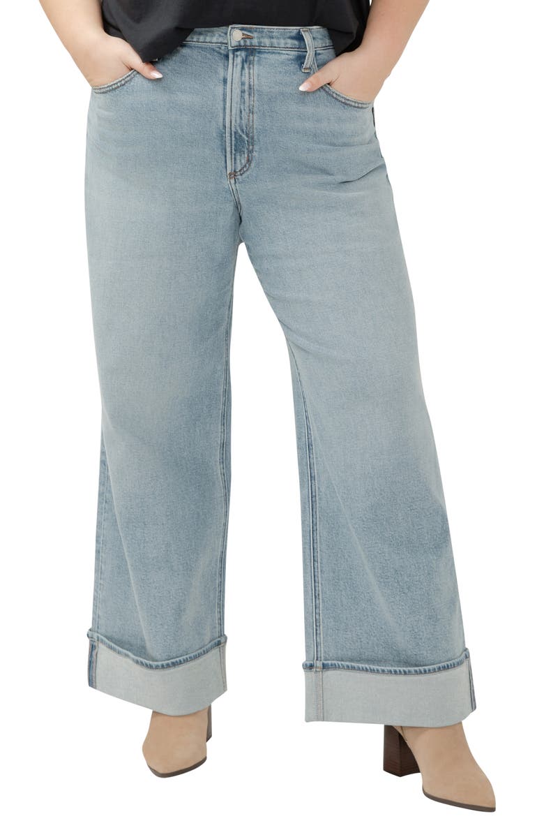 Silver Jeans Co. Highly Desirable High Waist Wide Leg Jeans, Main, color, Harmony