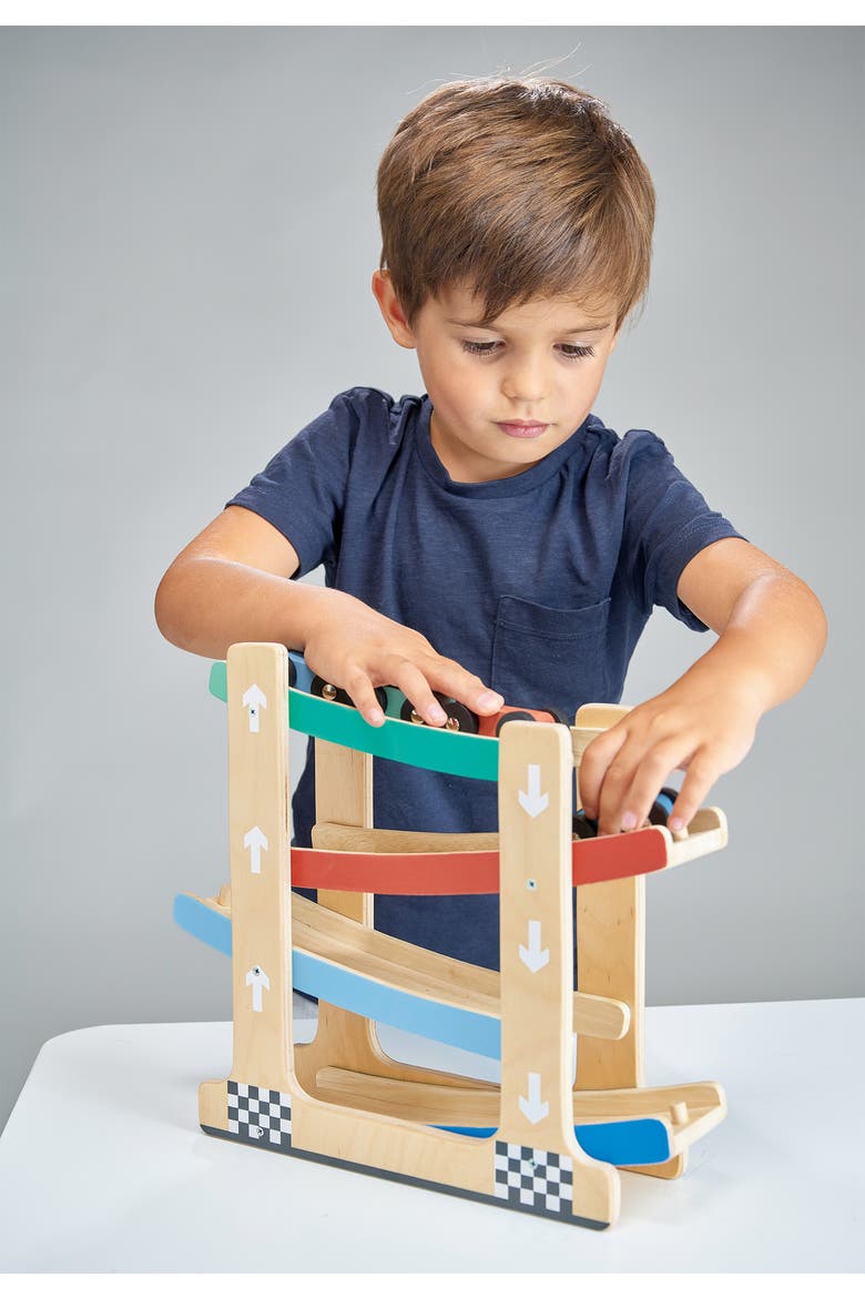 Wooden Ramp Racer Toy, Alternate, color, Multi-color