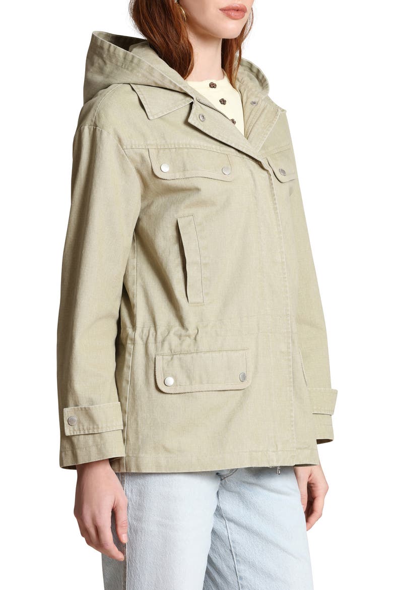 Hooded Cotton Field Jacket, Alternate, color, RATTAN WASHED