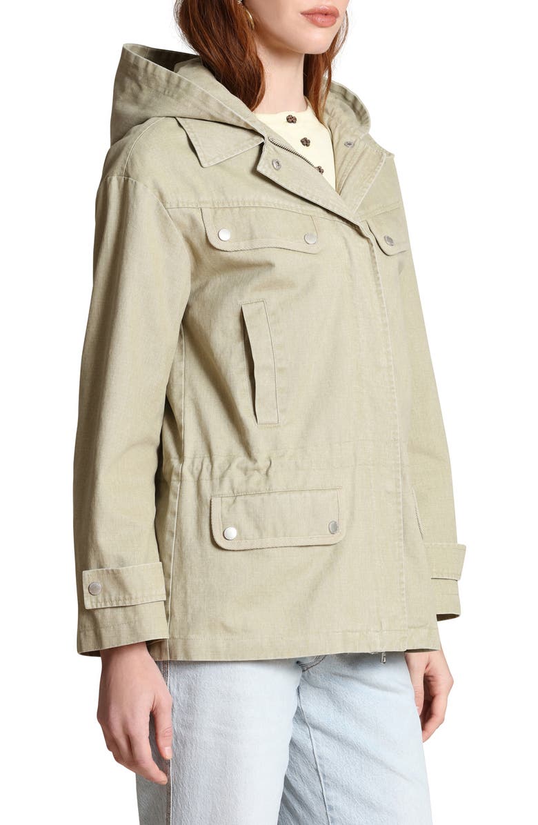 Avec Les Filles Hooded Cotton Field Jacket, Alternate, color, Rattan Washed