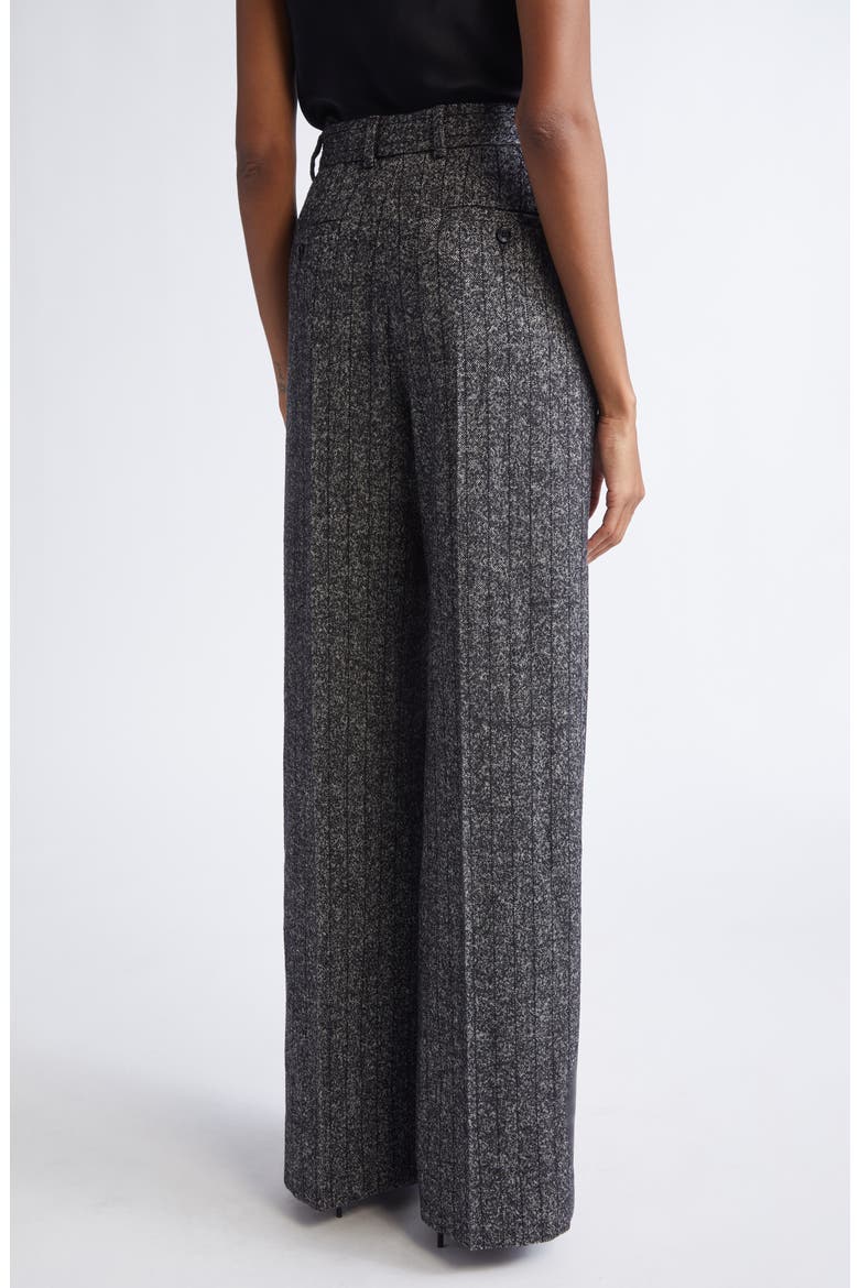Pleated Stripe Virgin Wool Blend Pants, Alternate, color, S8051 RIGATO