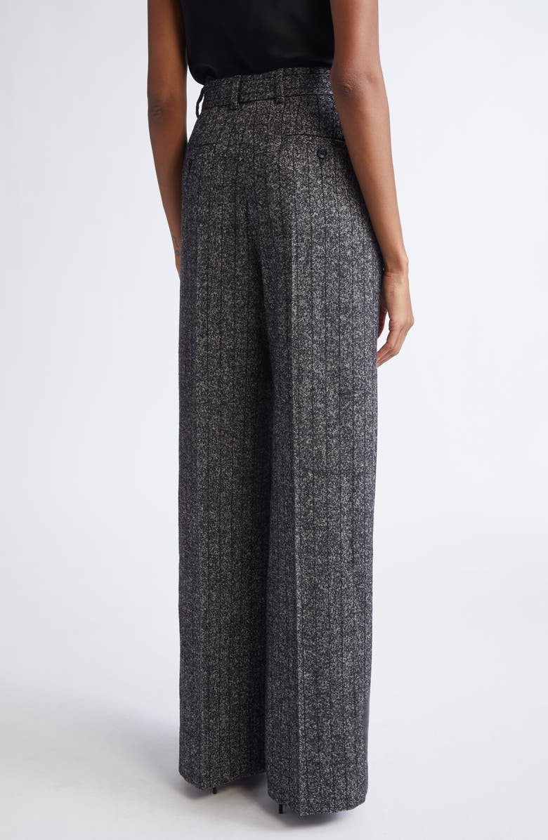 Dolce&Gabbana Pleated Stripe Virgin Wool Blend Pants, Alternate, color, S8051 Rigato