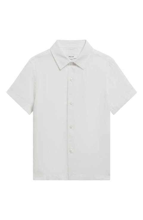 Kids' Holiday Jr. Short Sleeve Linen Button-Up Shirt