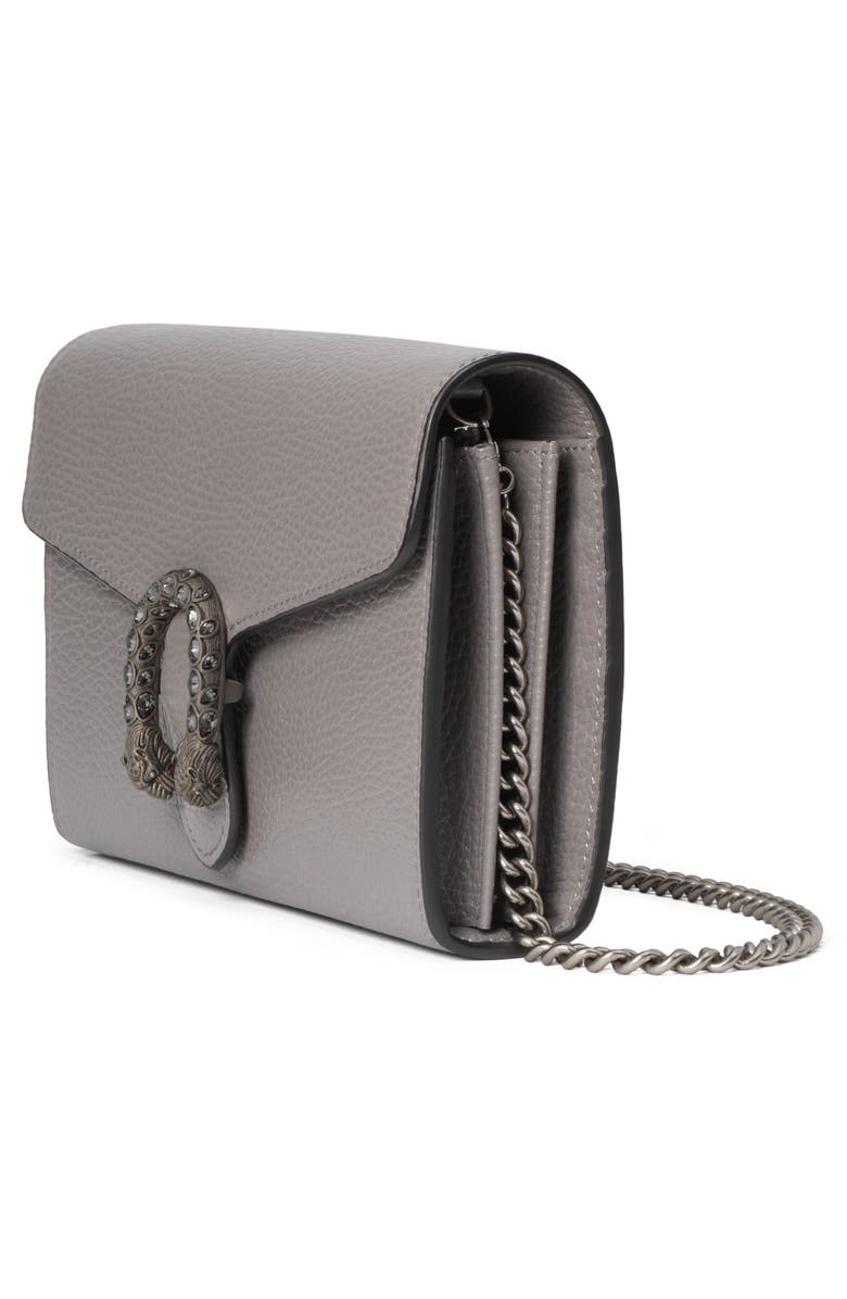 Gucci Leather Wallet on a Chain, Alternate, color,
