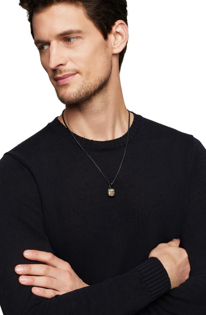 David Yurman Armory Pavé Cognac Diamond Amulet Pendant, Alternate, color, 