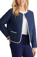 Jones New York Quilted Crop Jacket