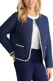Jones New York Quilted Crop Jacket