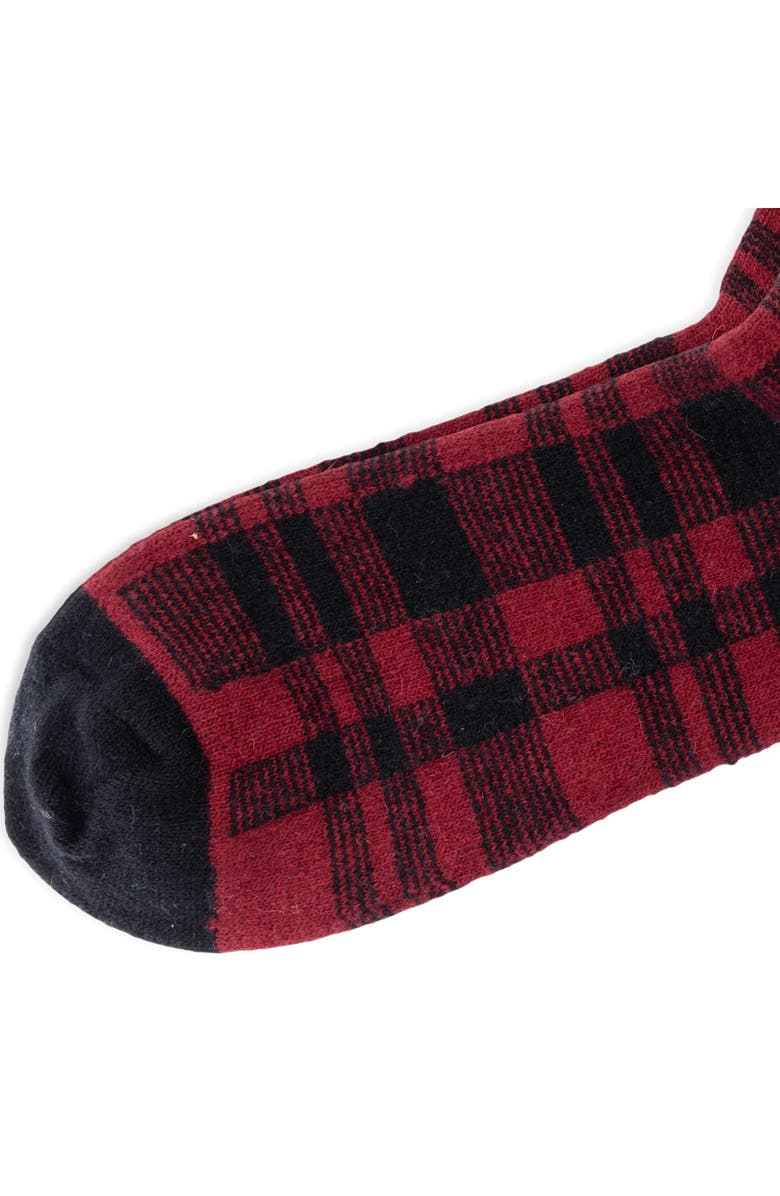 Polo Ralph Lauren Holiday Patchwork Boot Socks, Alternate, color, Red