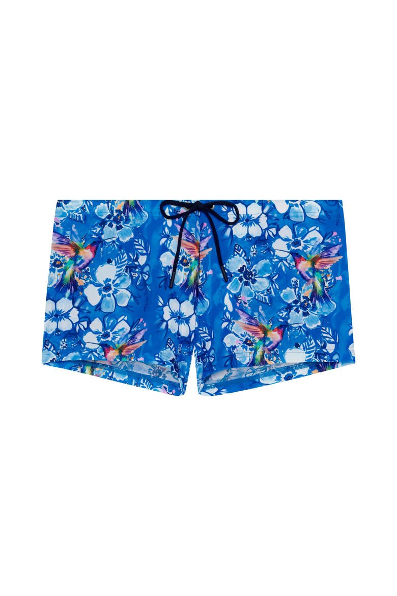 Colibris Swim Shorts, Main, color, Blue Print