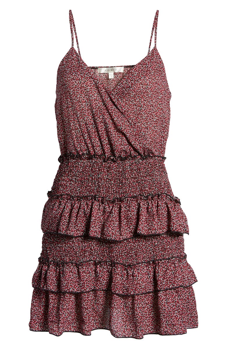 Row A Sleeveless Smocked Tiered Minidress, Alternate, color, 