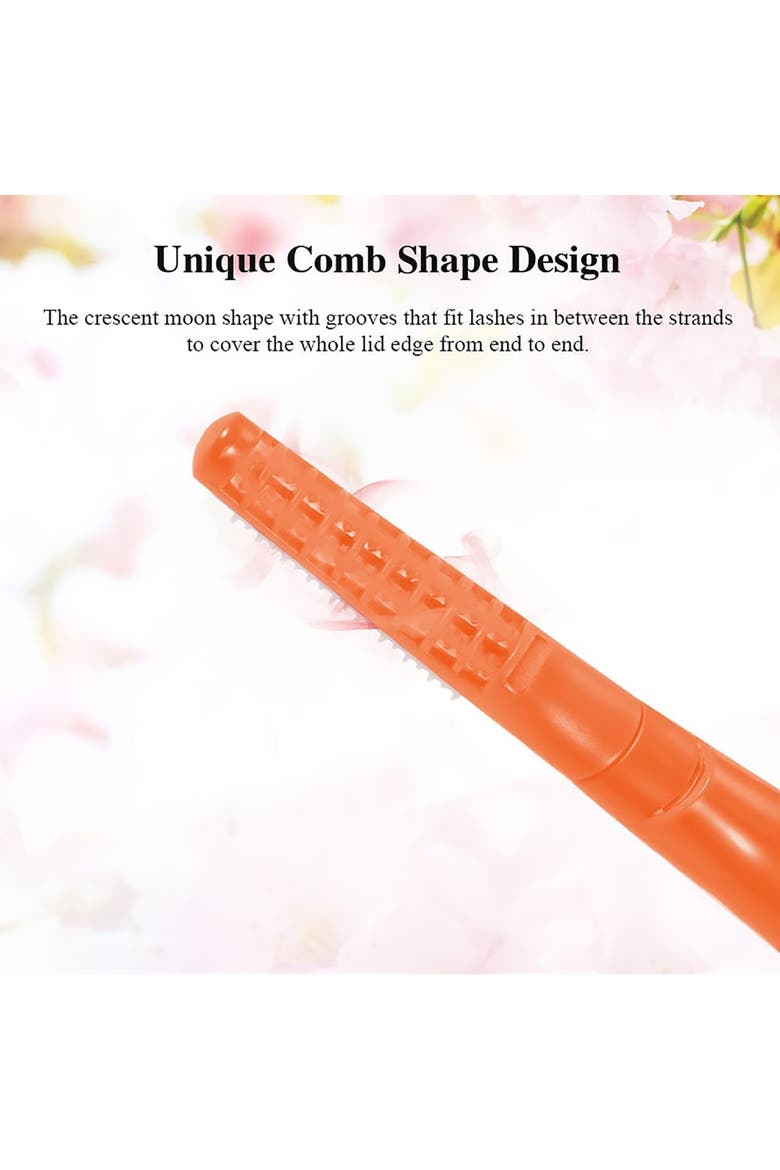 Heated Eyelash Curler With Comb, Alternate, color, Orange