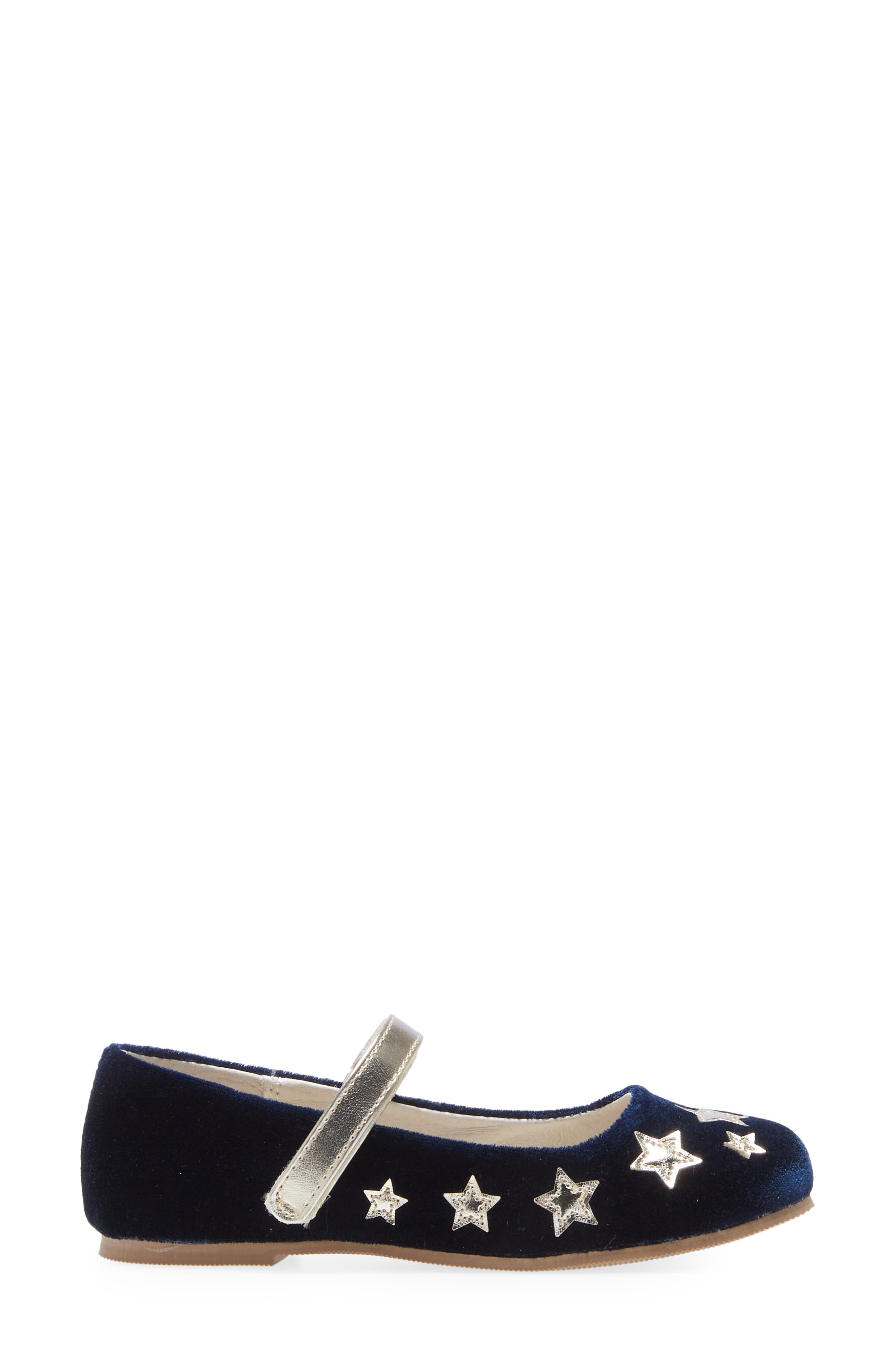 Boden Velvet Mary Jane Flat, Alternate, color, COLLEGE NAVY STARS
