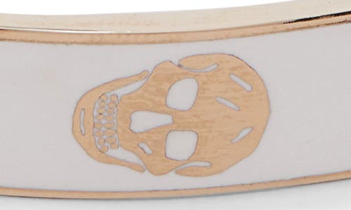 Alexander Mcqueen Mcqueen Thin Skull Enamel Cuff Bracelet