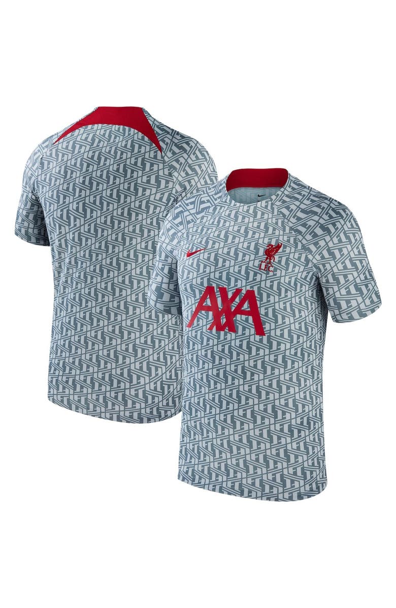 Nike Men's Nike Gray Liverpool 2023/24 Pre-Match Performance Top, Main, color, Gray