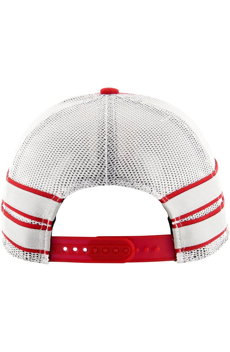 '47 Men's '47 Scarlet Ohio State Buckeyes Straight Eight Adjustable Trucker Hat, Alternate, color, Scarlet