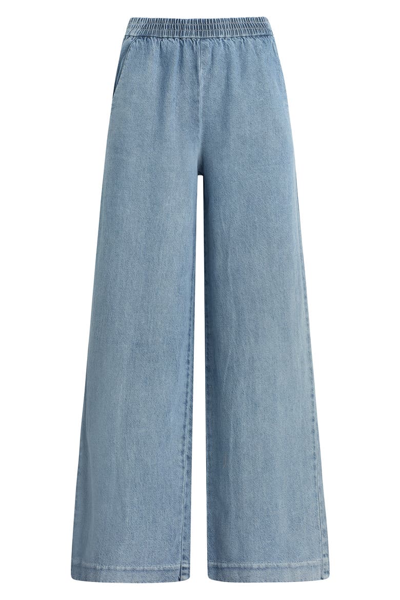 The Malibu Wide Leg Jeans, Alternate, color, CORONADO