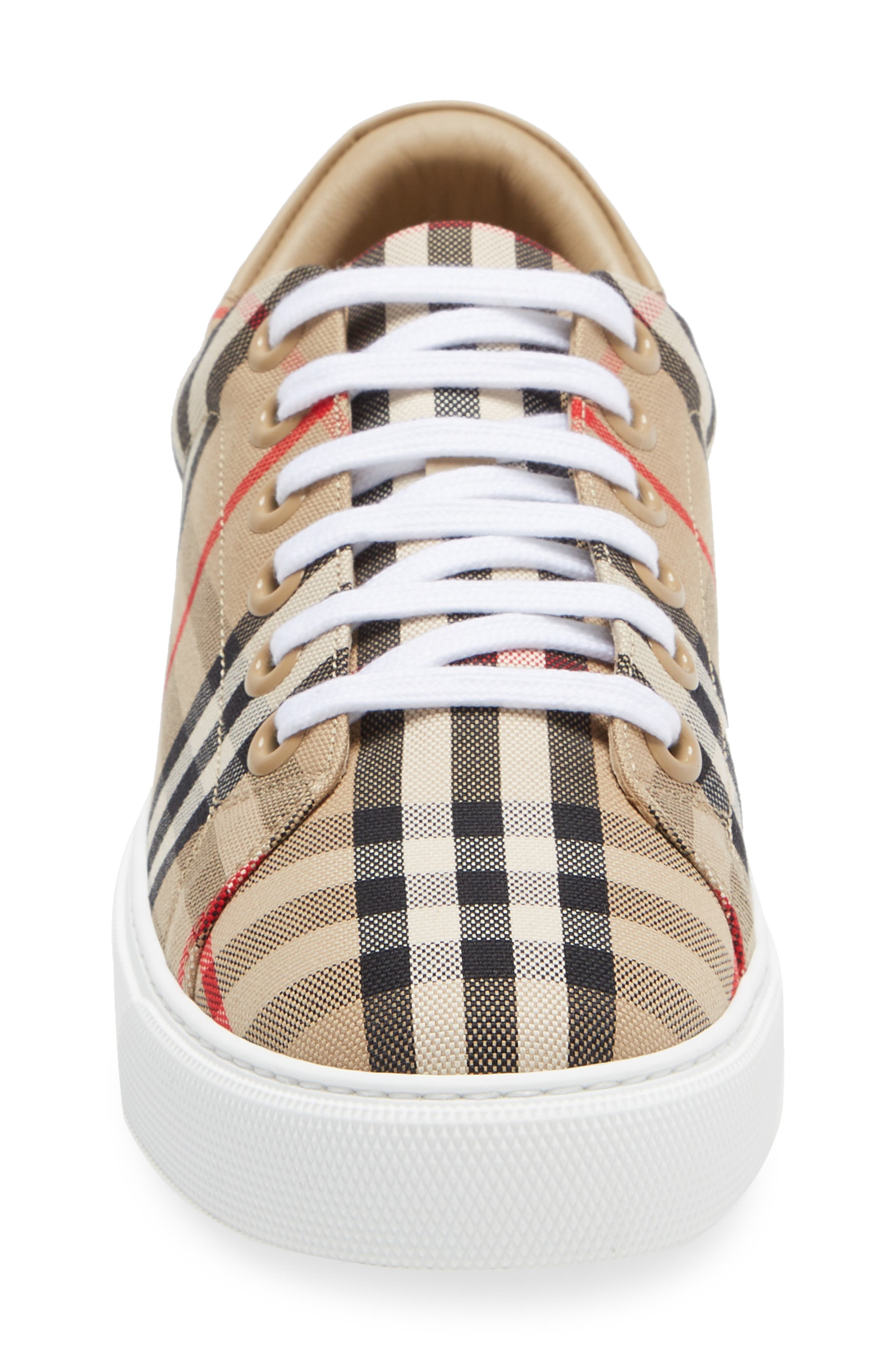 Burberry Albridge Vintage Check Low Top Sneaker, Alternate, color, Archive Beige