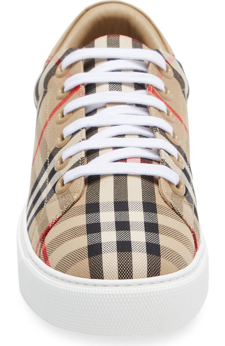 Burberry Albridge Vintage Check Low Top Sneaker, Alternate, color, Archive Beige