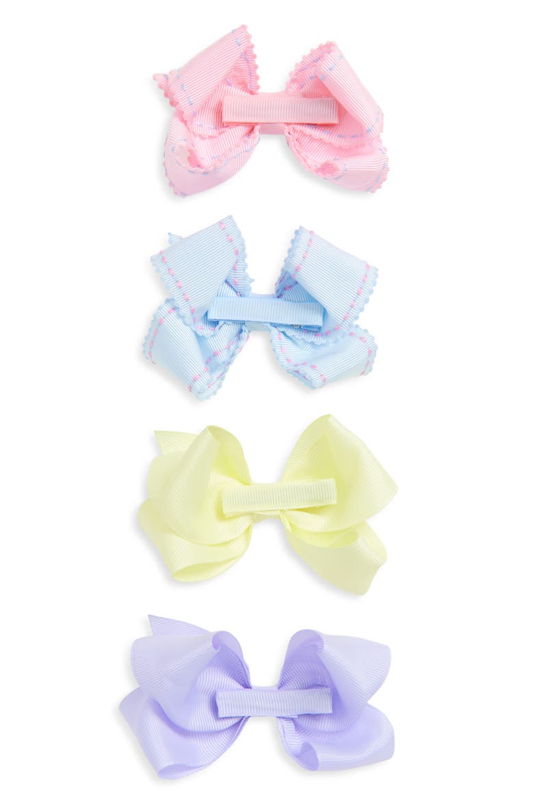 Kids' Assorted 4-Pack Bow Hair Clips, Alternate, color, MULTI