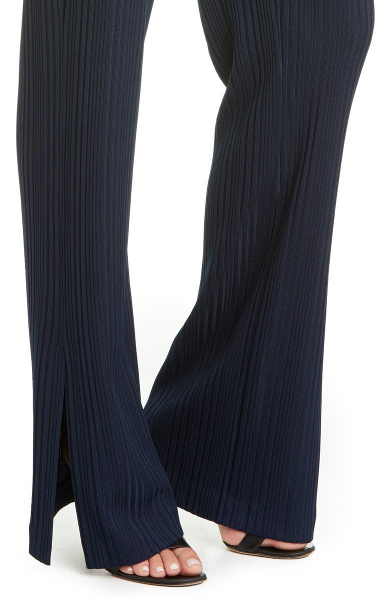 St. John Collection Variegated Rib Pull-On Pants, Alternate, color,