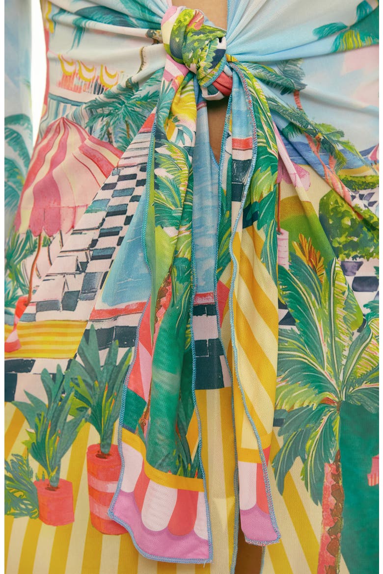 Miami Beach Cover-Up Tunic, Alternate, color, BLUE MULTI