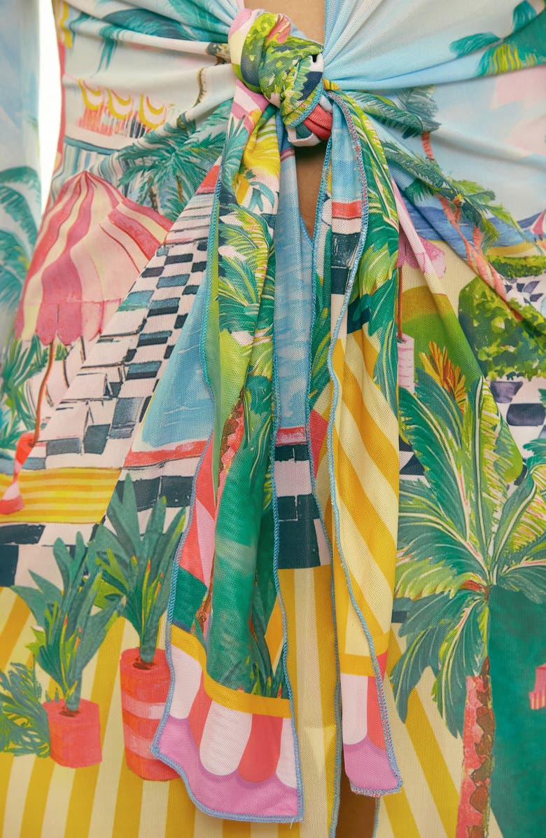 Becca Miami Beach Cover-Up Tunic, Alternate, color, Blue Multi