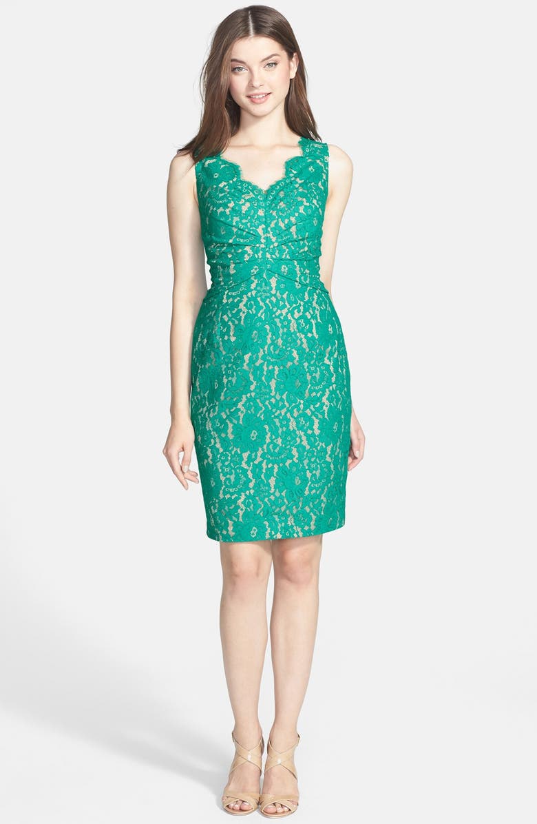 Eliza J Sleeveless Lace Dress, Alternate, color,