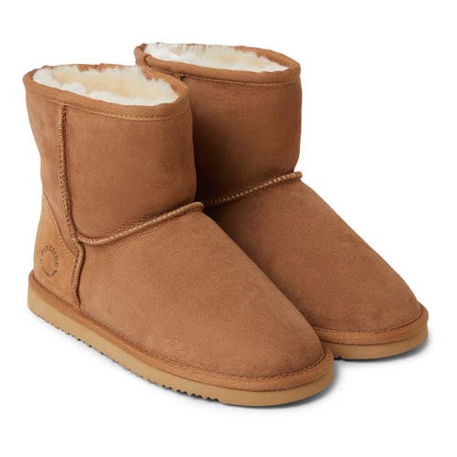 Dearfoams Fireside By  Rosebery Genuine Shearling Boot In Brown
