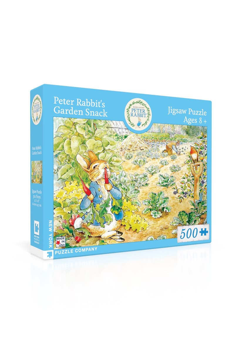 NEW YORK PUZZLE COMPANY Peter Rabbit's Garden Snack 500 Piece Puzzle, Alternate, color, NO COLOR